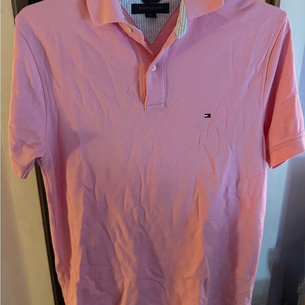 Tommy Hilfiger Men's Pink Polo Shirt